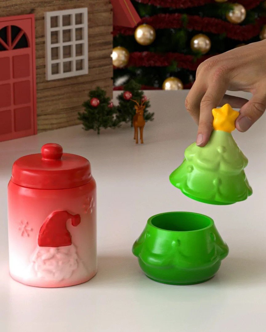 Christmas tree box silicone mold